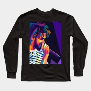 J Cole wpap pop art Long Sleeve T-Shirt